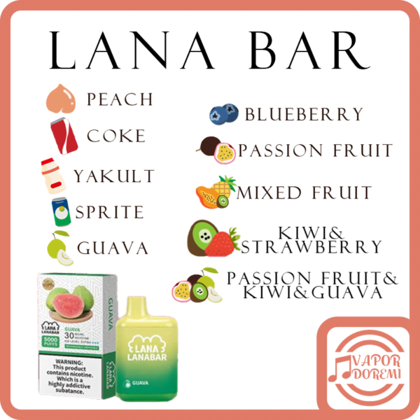[暫缺]Lana Bar 爆涼系列 一次性\多口數\拋棄式電子菸 #5000口 3%